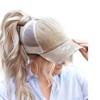 Nertpow Womens Pony Hat High Ponytail Baseball Cap Girls Messy Bun Caps Camouflage Trucker Bad Hair Day Adjustable Dad Hat - 2 of 4