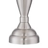 Regency Hill Blair Traditional Table Lamps 25" High Set of 2 Brushed Nickel Ivory Linen Pleat Shade for Bedroom Living Room Bedside Nightstand Office - 3 of 4