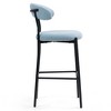 26" Teddy Fabric Counter Height Bar Stools Set of 2 with Soft Cushion and Powder-Coated Base for Kitchen Island, Home Bar - 4 of 4