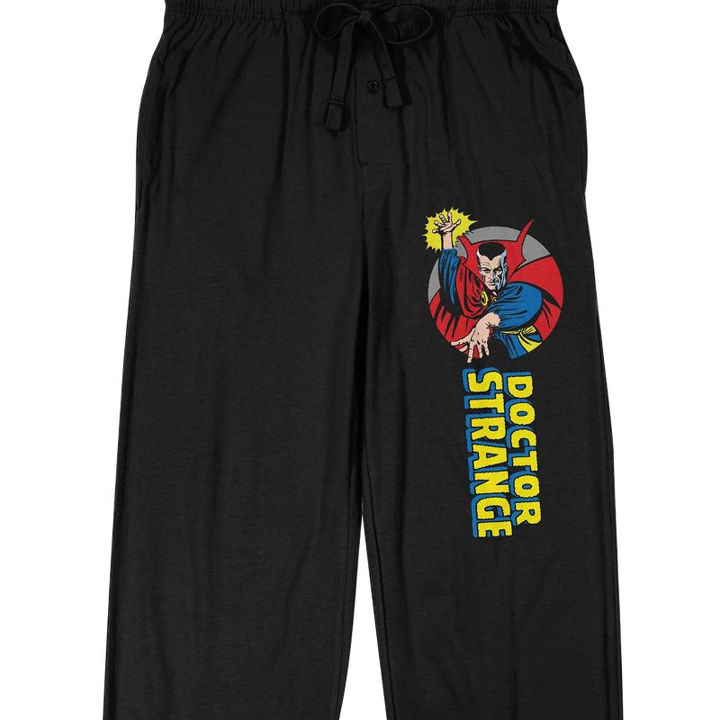 Marvel Comics Presents Dr. Strange Men's Black Sleep Pajama Pants, 2 of 4
