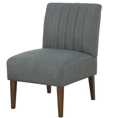 NicBex Plush Armless Accent Chair,Upholstered Living Room Chairs with Supportive Backrest and Wood Legs,Accent Chairs for Living Room