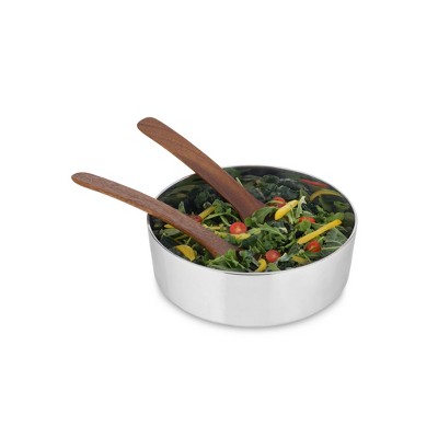 Nambé Salad Bowl W/ Servers