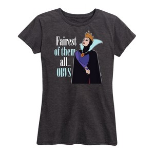Women's - Disney Princess - Fairest of Them all Obvs Short Sleeve Graphic T-Shirt - 1 of 4