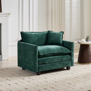 Sapphtopaz Modern Cloud Sofa Couches for Living Room with 2 Layer Upholstered Comfy Sofa with Chenille Fabric for Living Room,Apartment - 1 of 4