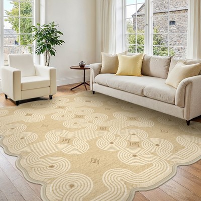 Abynow Geometric Modern Loomed Machine Washable Area Rug