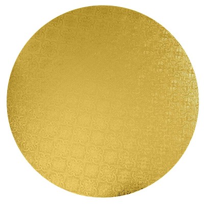 O'creme Gold Wraparound Cake Pastry Round Drum Board 1/4 Inch Thick, 16 ...