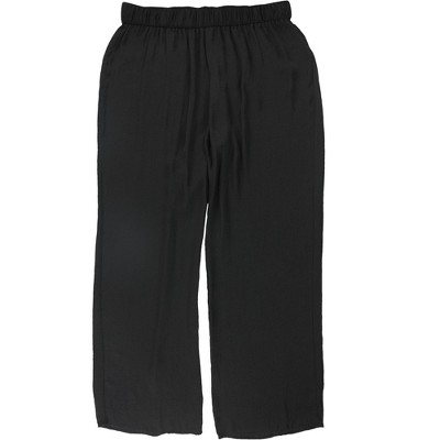Alfani Womens Washed Satin Casual Wide Leg Pants