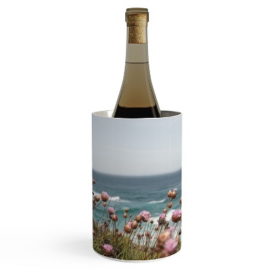 Henrike Schenk - Travel Photography Pink Flowers by the Ocean Wine Chiller - Deny Designs