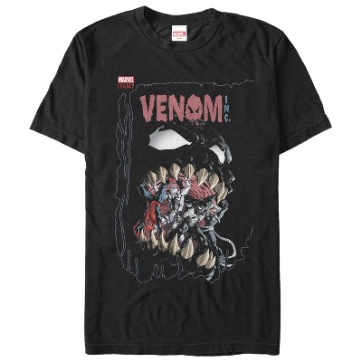 Men's Marvel Legacy Venom Teeth T-shirt - Black - Medium : Target