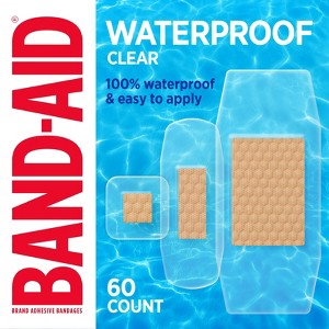 Band-Aid Brand Adhesive Waterproof Assorted Bandages - 60ct - 1 of 4