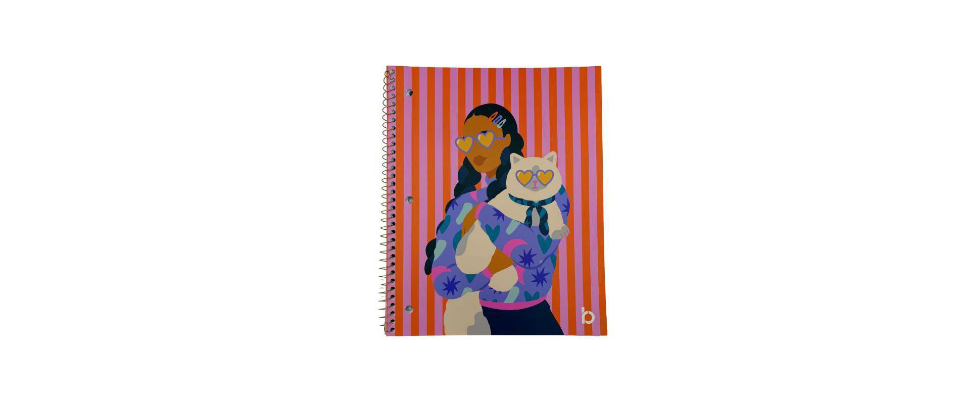 Be Rooted 8.5"x10.5" Spiral Notebook Cool Cat