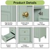 MAYEERTY 36" Bathroom Vanity with Sink Blue Gray MDF Rubberwood 3 Drawers Adjustable Shelf Freestanding - 4 of 4