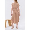 August Sky Women's Belted Button Up Shirt Dress - 2 of 4