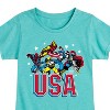 Girls' - Marvel - USA Fitted Short Sleeve Graphic T-Shirt - 2 of 4