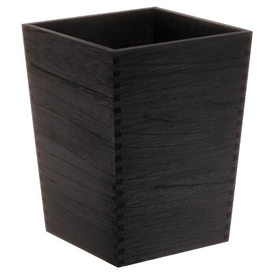 Square Trash Can, Black Wood - Threshold™