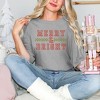 Simply Sage Market Women's Merry and Bright Checkered Short Sleeve Garment Dyed Tee - 2 of 4