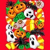Women's Design By Humans Halloween Spooky Candies Party By BluedarkArt Racerback Tank Top - 2 of 3