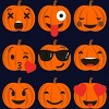 Junior's Design By Humans Halloween Pumpkins Emoji By honeytree T-Shirt - 2 of 3
