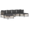 vidaXL 6 Piece Patio Lounge Set - Outdoor Anthracite Poly Rattan with Comfortable Cushions and Sturdy Steel Frame, Modular Sofa Design - 3 of 4