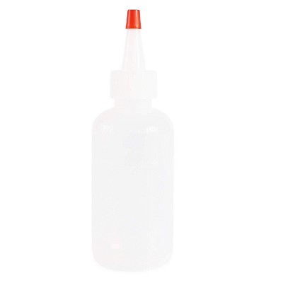 Juvale 24-Pack Boston Round Plastic Squeeze Bottle 4 Oz with Red Cap for Sauces, Condiments, Arts & Crafts, White, 1.8"x5.7"
