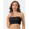 Allegra K Women's Strapless Breathable Wirefree Adjustable Straps Push-up Removable Pads Bralettes - 4 of 4