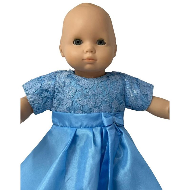 Doll Clothes Superstore Blue Party Dress Fits 15-16 Inch Baby Dolls and Cabbage Patch Kid dolls., 3 of 5