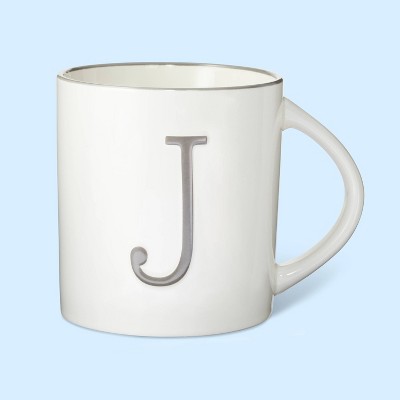 16oz Stoneware Monogram Mug J - Spritz™