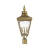 Livex Lighting Cambridge 3 - Light Post Light in  Antique Brass - 4 of 4