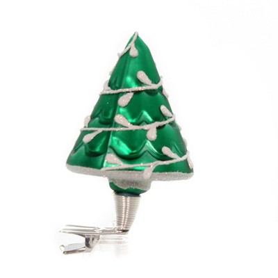 Golden Bell Collection 3.0" Green Christmas Tree Clip-On  -  Tree Ornaments