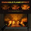 Kumasinova 32 Inch Electric Fireplace 3D Realistic LED Flame Heater Fireplace with Remote Control & Top Shelf,1400W Heat,Black - 4 of 4