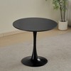 Vynxaria 31.5" Round Tulip Dining Table ¨C Modern Pedestal Design for Small Spaces - 4 of 4