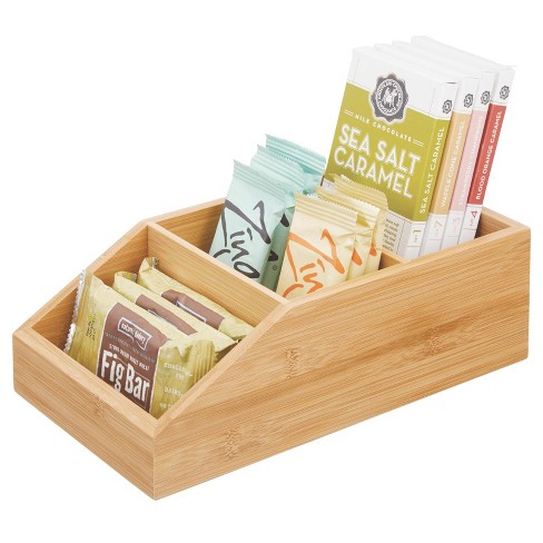 Mdesign Bamboo Stackable Food Storage Organization Bin - Natural Wood :  Target