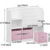 Runesay Kids Bookcase and Bookshelf, Multifunctional Bookcase with 3 Collapsible Fabric Drawers - 2 of 4