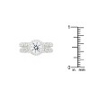 Slickblue Zig Zag Wedding Set for Women, 2.52 Ct Round Cut Clear Cubic Zirconia, Rhodium Plated, Sizes 5-10 - 4 of 4