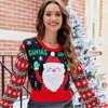 KOJOOIN Womens Ugly Christmas Sweater Funny Xmas Santa Claus Pullover Top Knit Casual Long Sleeve Sweater - 3 of 4