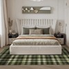 Modern Plaid Living Room Area Rug, Machine Washable Floor Carpet, Non-Slip Checkered Soft Rug, Low-Pile Non-Shedding Accent Rug, Indoor Foldable Rug - 2 of 4