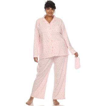 Whitemark Plus Size Three-Piece Pajama Set