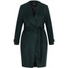 Women's Plus Size Isabella Coat - emerald | CITY CHIC - 4 of 4
