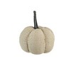 Whisen Set of 2, 6.7x6.7x7.8"H Fabric Pumpkin, Pumpkin Ornament Decor for Harvest Festival Fall Festival, Thanksgiving - 3 of 4