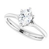 Pompeii3 3/4Ct Oval Solitaire Diamond Engagement Ring Lab Created 14k White or Yellow Gold - 4 of 4