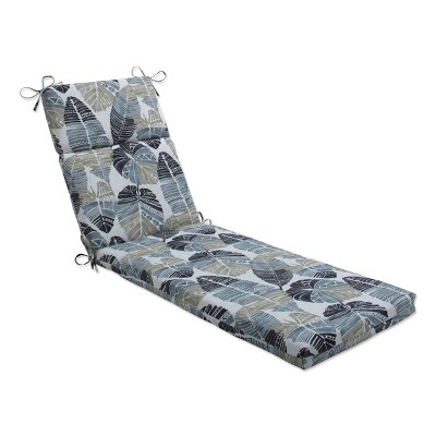 72.5" x 21" Outdoor/Indoor Chaise Lounge Cushion Hixon Stone Black - Pillow Perfect