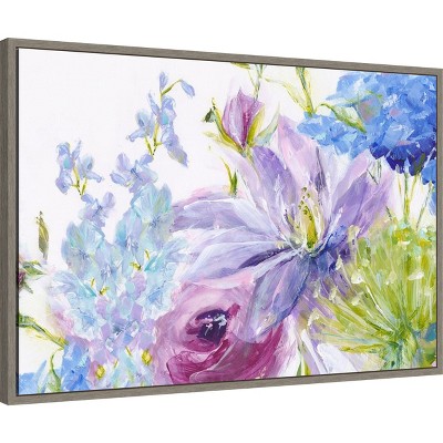Large Multicolor Botanical Canvas Wall Art Print