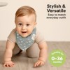 8pk Organic Baby Bandana Bibs, Baby Drool Bibs for Baby Boy, Girl, Baby Bibs for Infant, Newborn - 3 of 4
