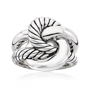 Ross-Simons Italian Sterling Silver Roped Knot Ring Size 8 - 1 of 4
