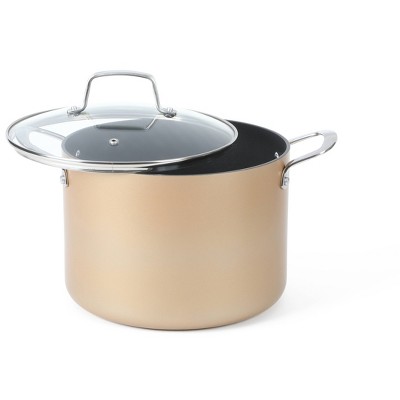 12-Piece Copper Aluminum Nonstick Cookware Set with Glass Lids