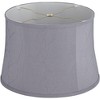 Springcrest 14" Top x 16" Bottom x 11" High x 11" Slant Print Lamp Shade Replacement Medium Griotte Gray Drum Modern Softback Washer Harp Finial - 4 of 4
