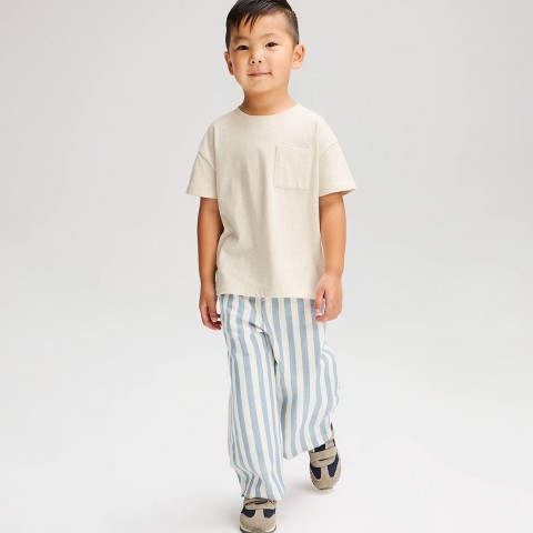 Детские футболки Cat & Jack Toddler Boys' Short Sleeve Oversized T-shirt - Cat & Jack™ Cream 5T