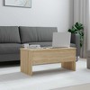 vidaXL Coffee Table White Engineered Wood Medium Height-Adjustable - 3 of 4
