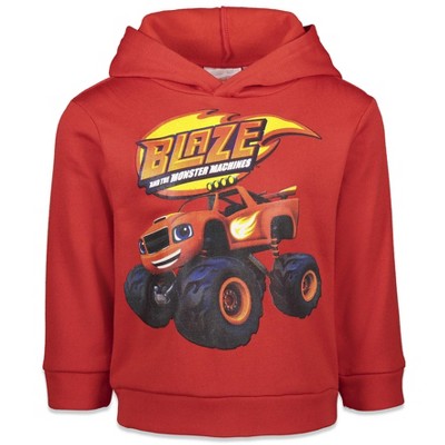 Blaze and the Monster Machines Toddler Boys Fleece Pullover Hoodie Red 3T