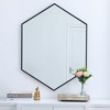 Elegant Lighting Metal frame hexagon mirror 30 inch in Black - 2 of 4